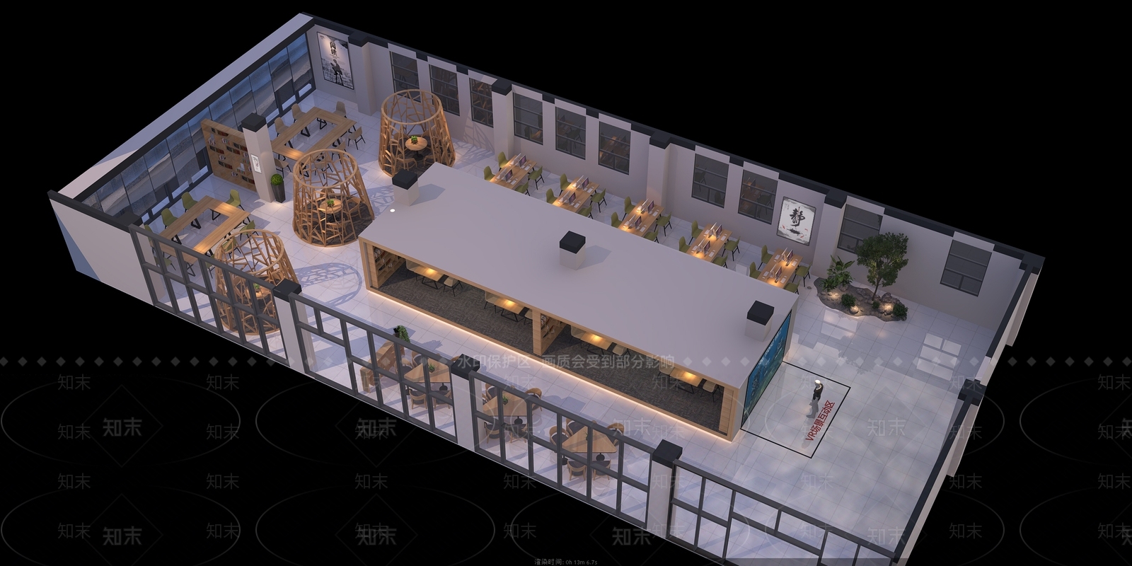 现代图书阅览室3D模型下载【ID:854155299】