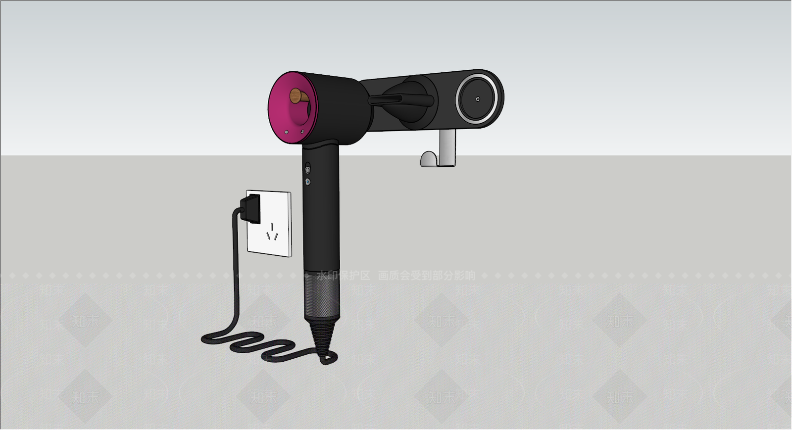 现代风格吹风机SU模型下载【ID:754183253】