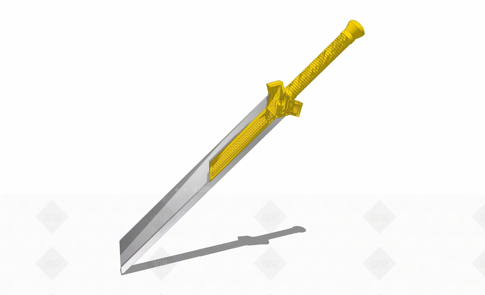 中式风格刀剑SU模型下载【ID:854198819】