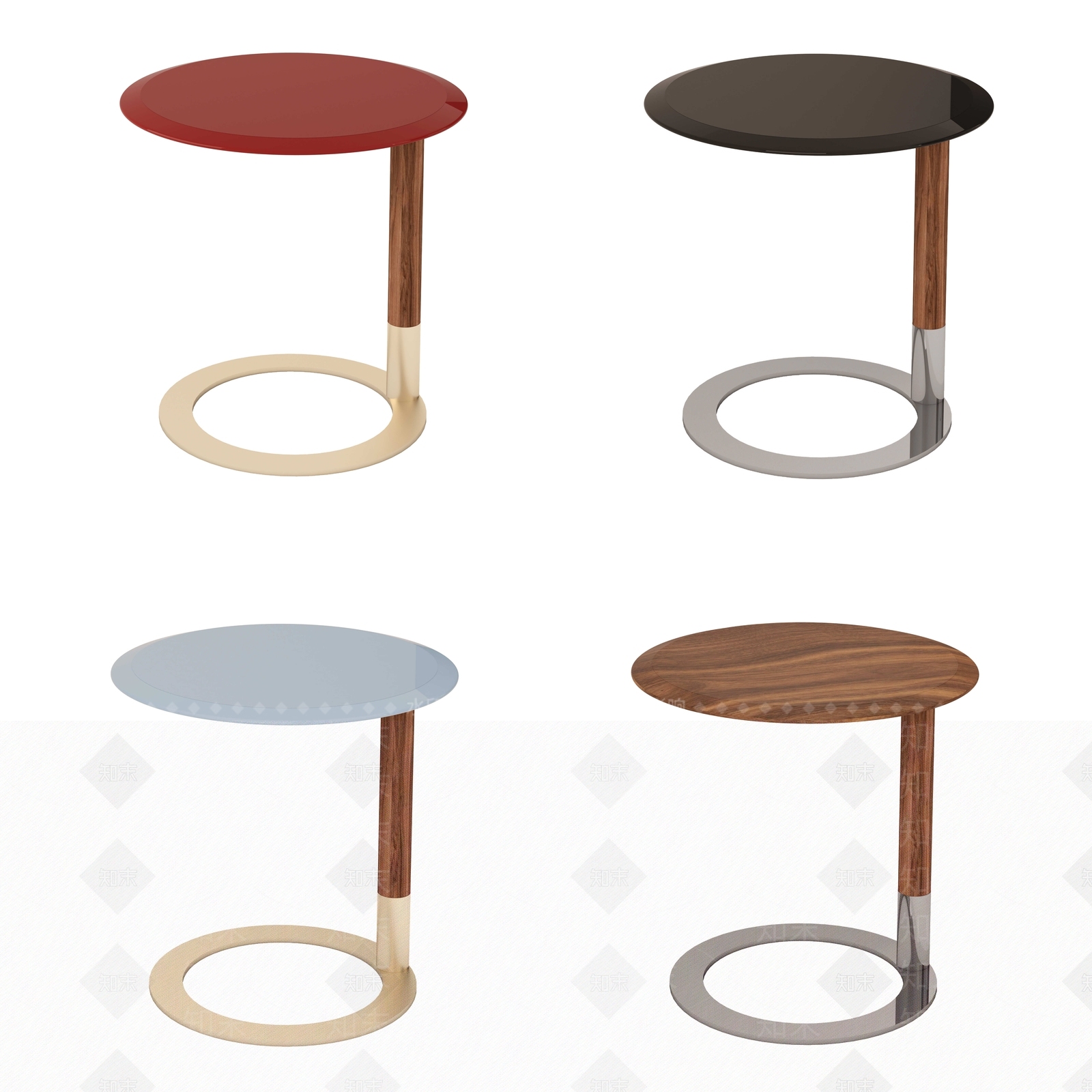 后现代桌脚圆桌3D模型下载【ID:154265219】