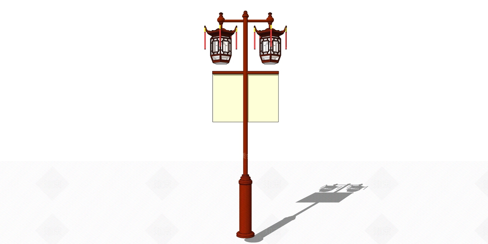 新中式风格路灯SU模型下载【ID:354411539】
