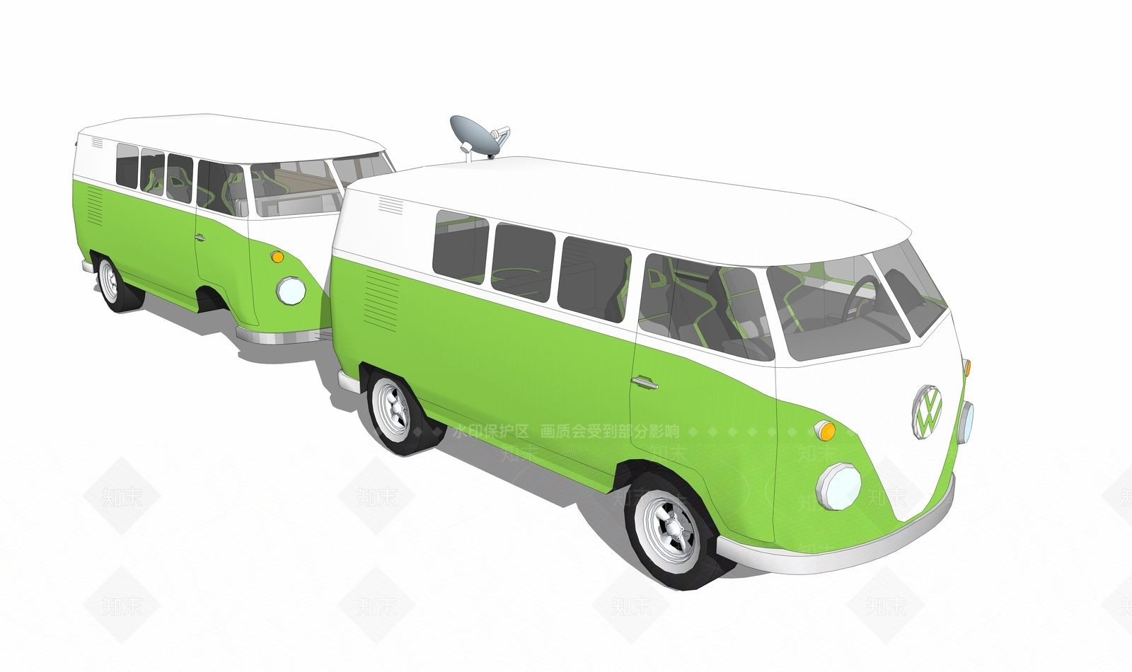 现代风格面包车SU模型下载【ID:454446153】