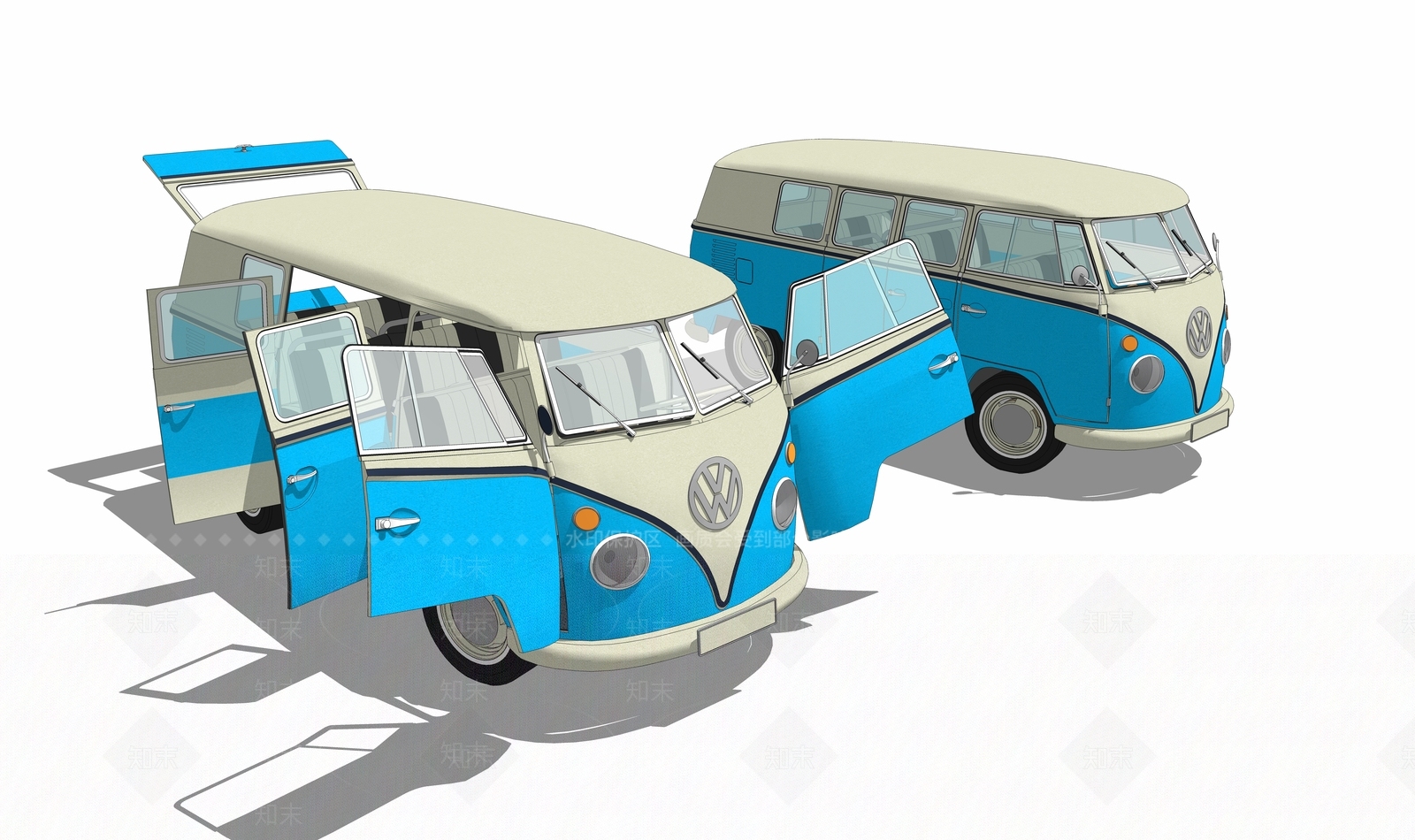 现代风格面包车SU模型下载【ID:454446169】