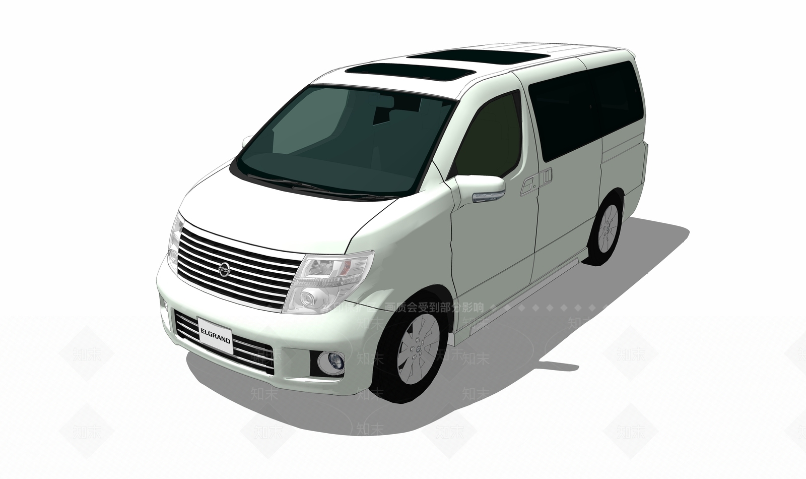 现代风格面包车SU模型下载【ID:454446188】