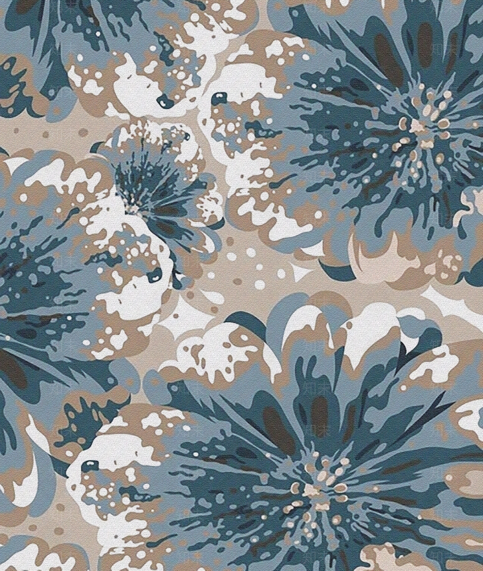 现代简约地毯蓝色简约花纹地毯贴图下载