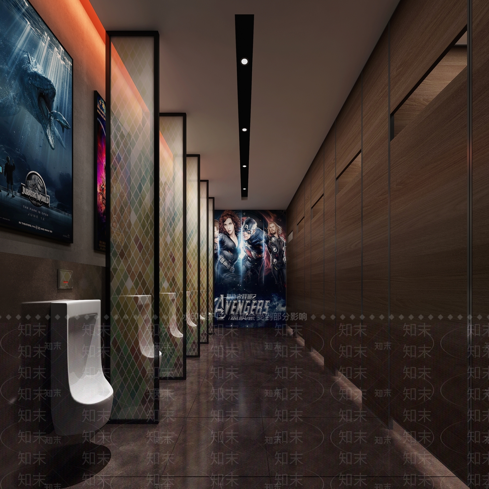 工业风电影院卫生间3D模型下载【ID:554505142】