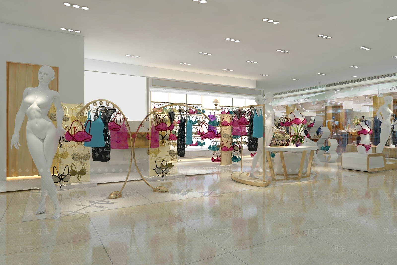 现代商场内衣专卖店3D模型下载【ID:554551422】