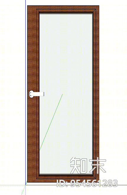 现代风格平开窗SU模型下载【ID:954561283】