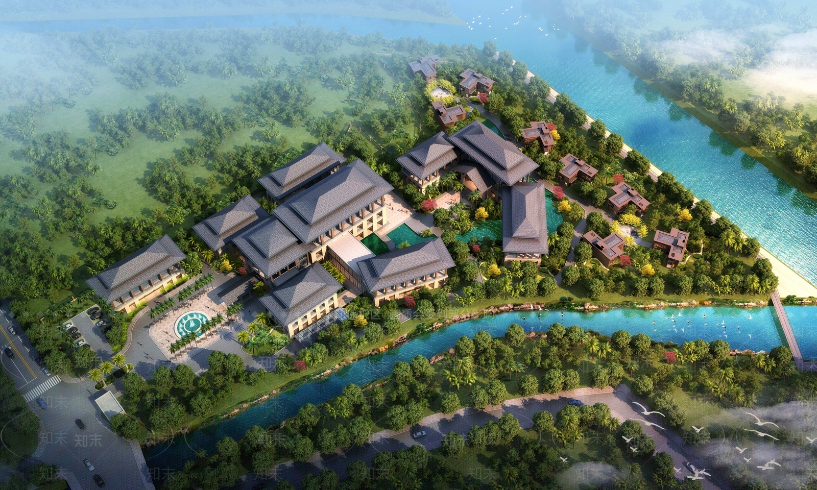 中式风格酒店方案3D模型下载【ID:554571451】