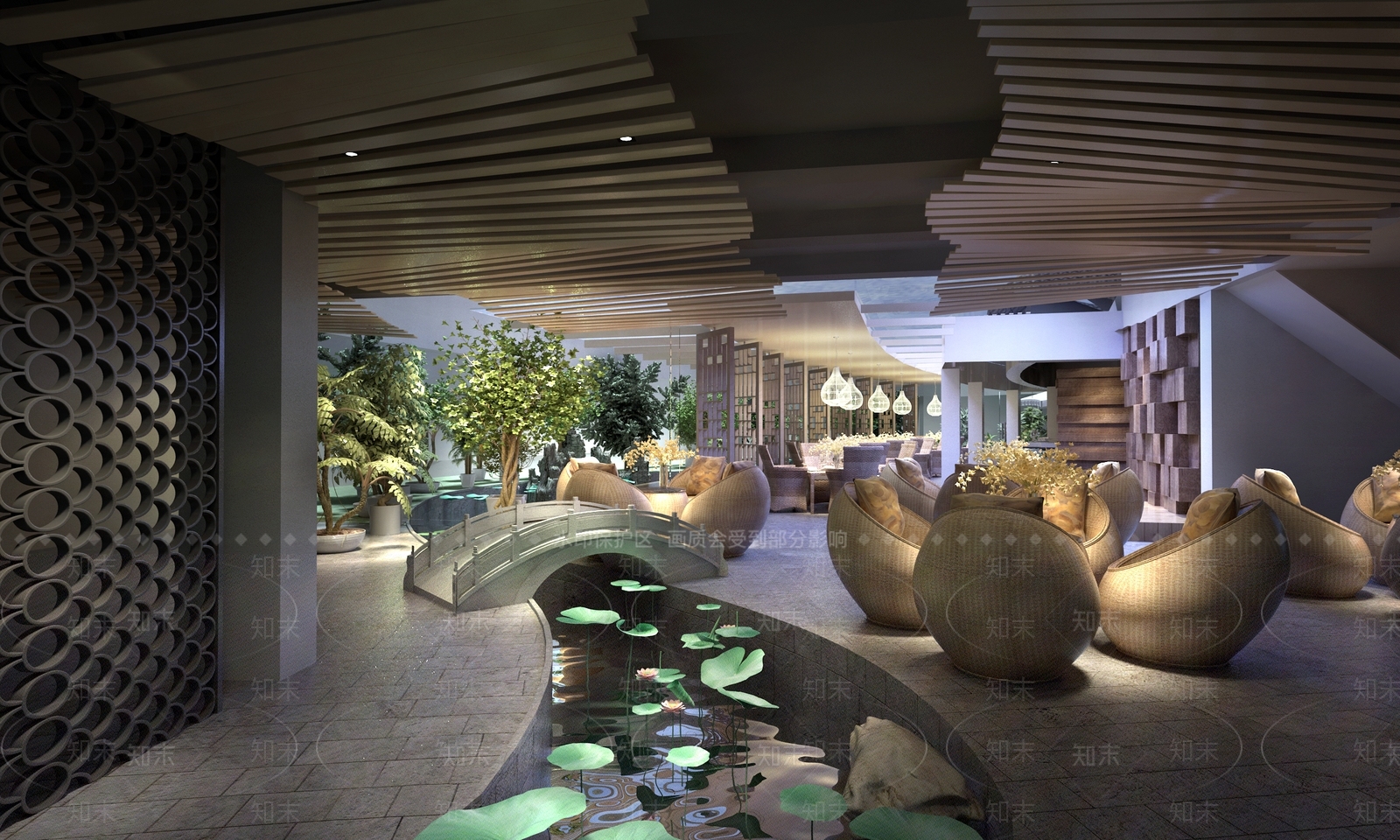新中式茶餐厅3D模型下载【ID:354580131】