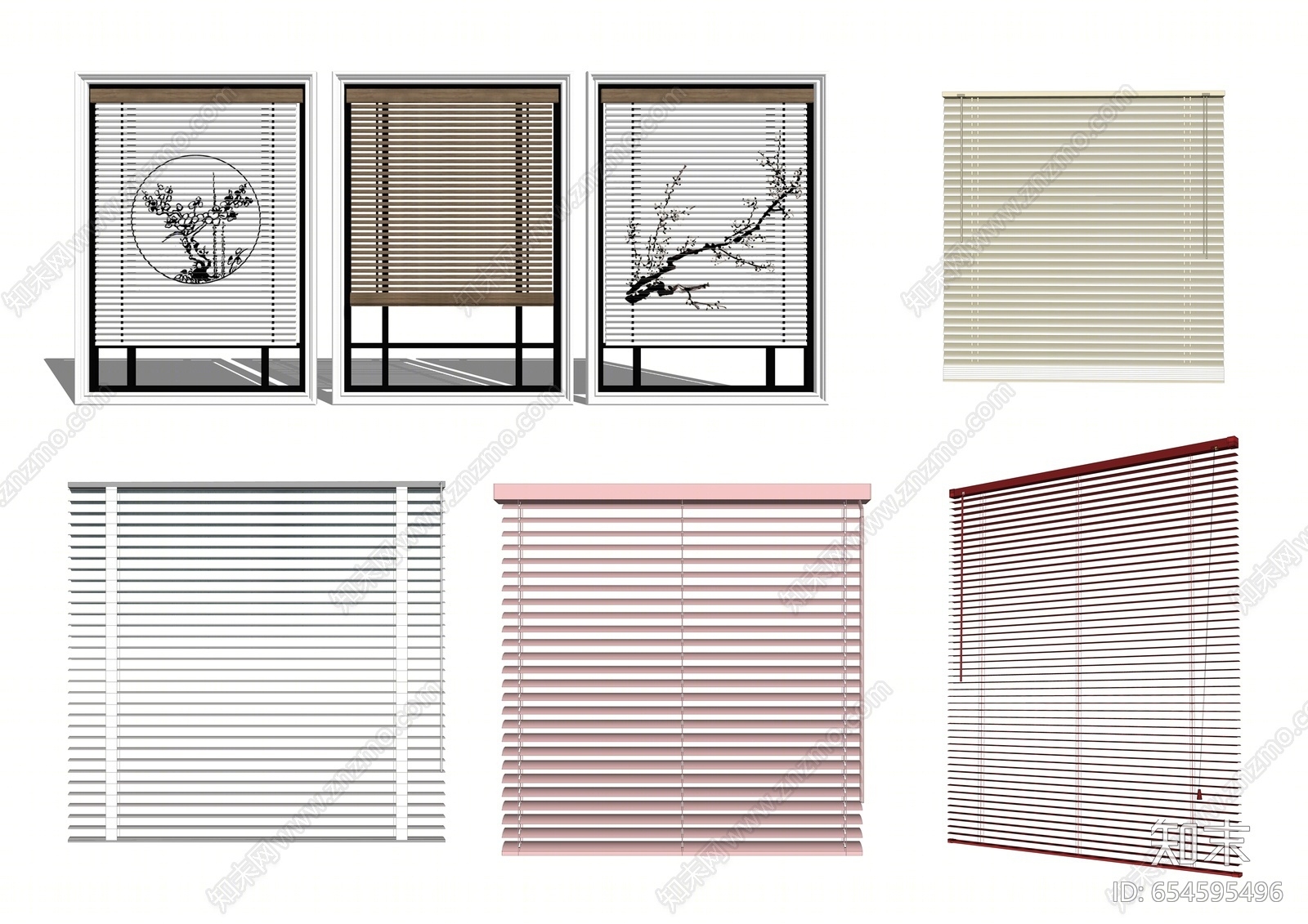 现代风格百叶窗SU模型下载【ID:654595496】