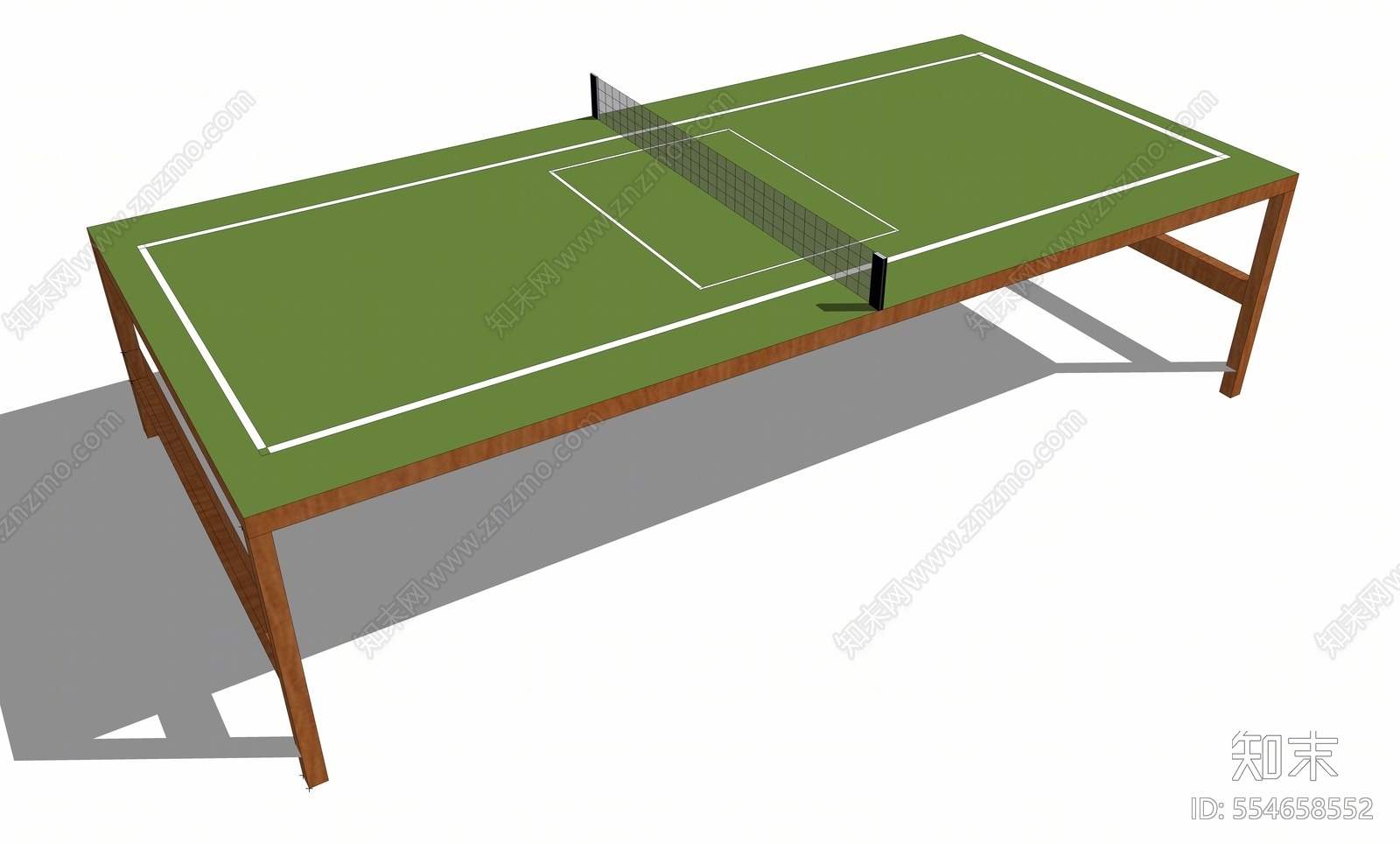 现代风格乒乓球桌SU模型下载【ID:554658552】