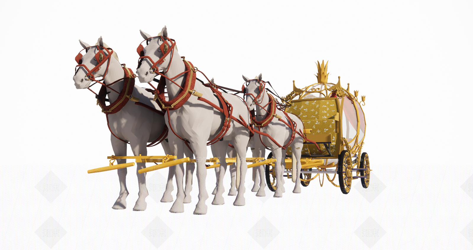 欧式风格马车SU模型下载【ID:154677936】