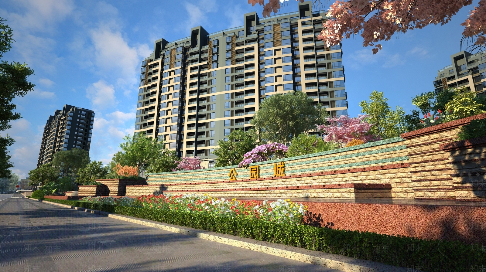 现代小区门口景观3D模型下载【ID:354688938】