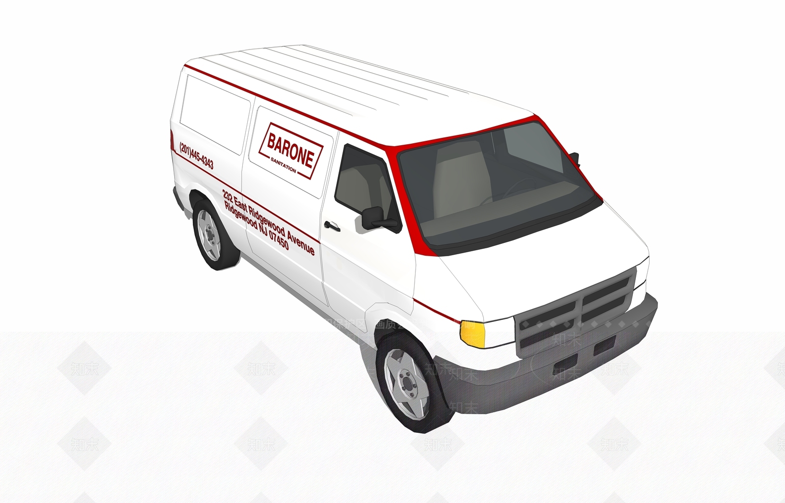 现代风格面包车SU模型下载【ID:454695199】