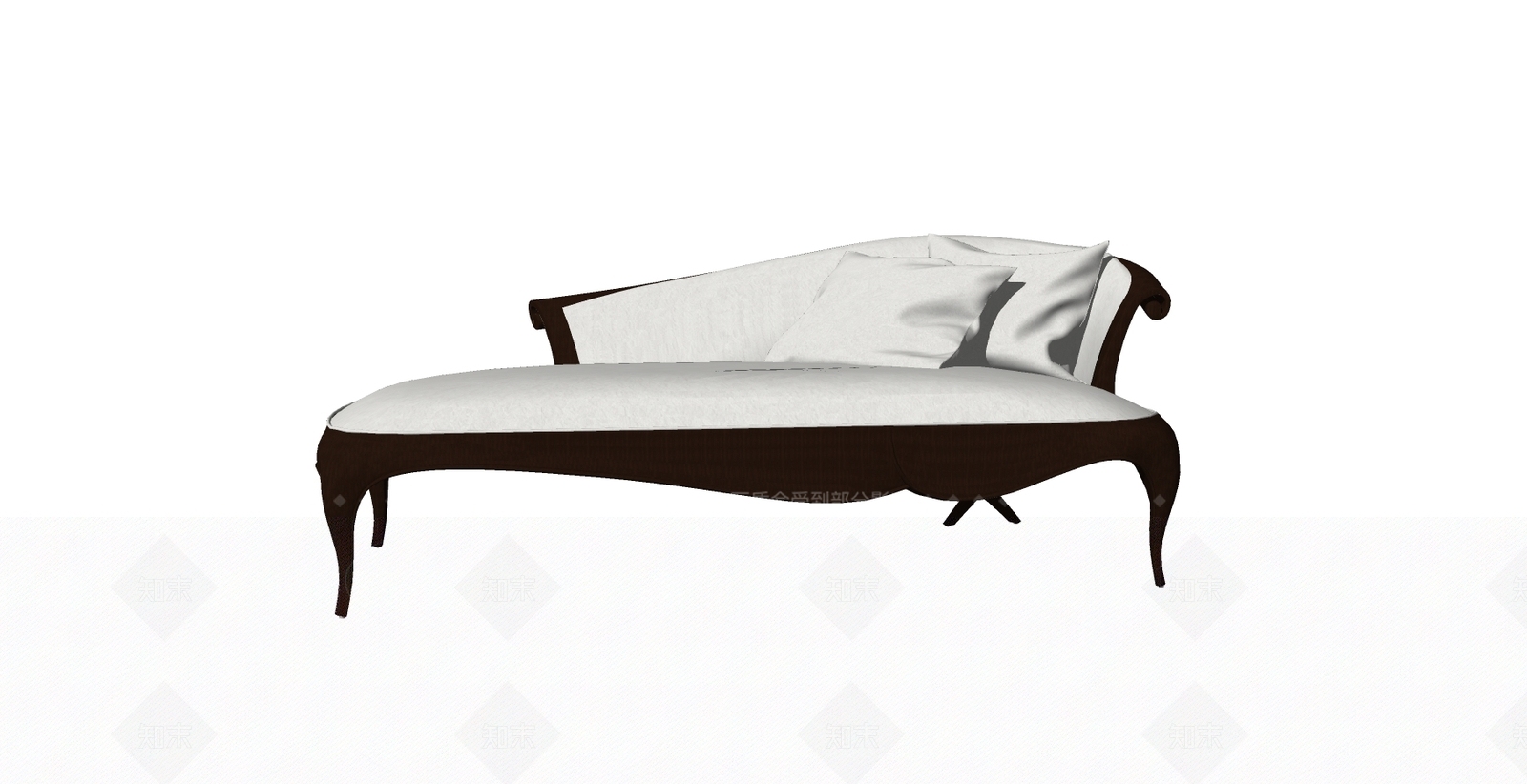 欧式风格贵妃椅SU模型下载【ID:454733430】