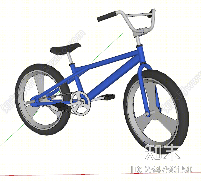 现代风格自行车SU模型下载【ID:254750150】