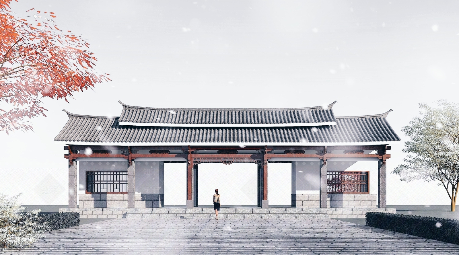 中式大门3D模型下载【ID:254770826】