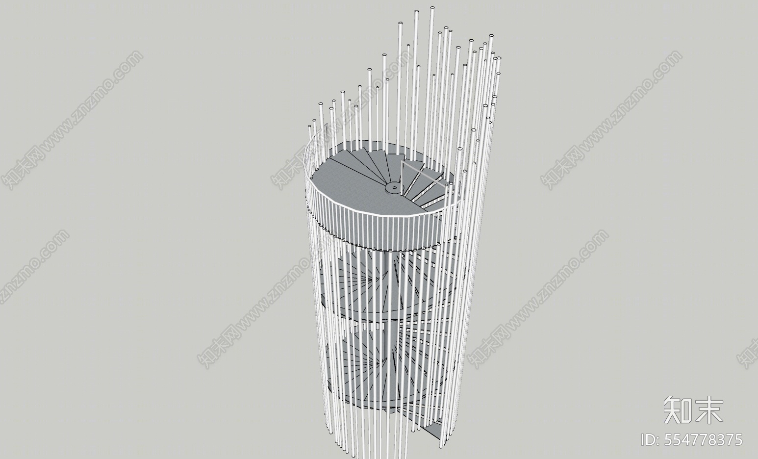 现代风格塔楼SU模型下载【ID:554778375】