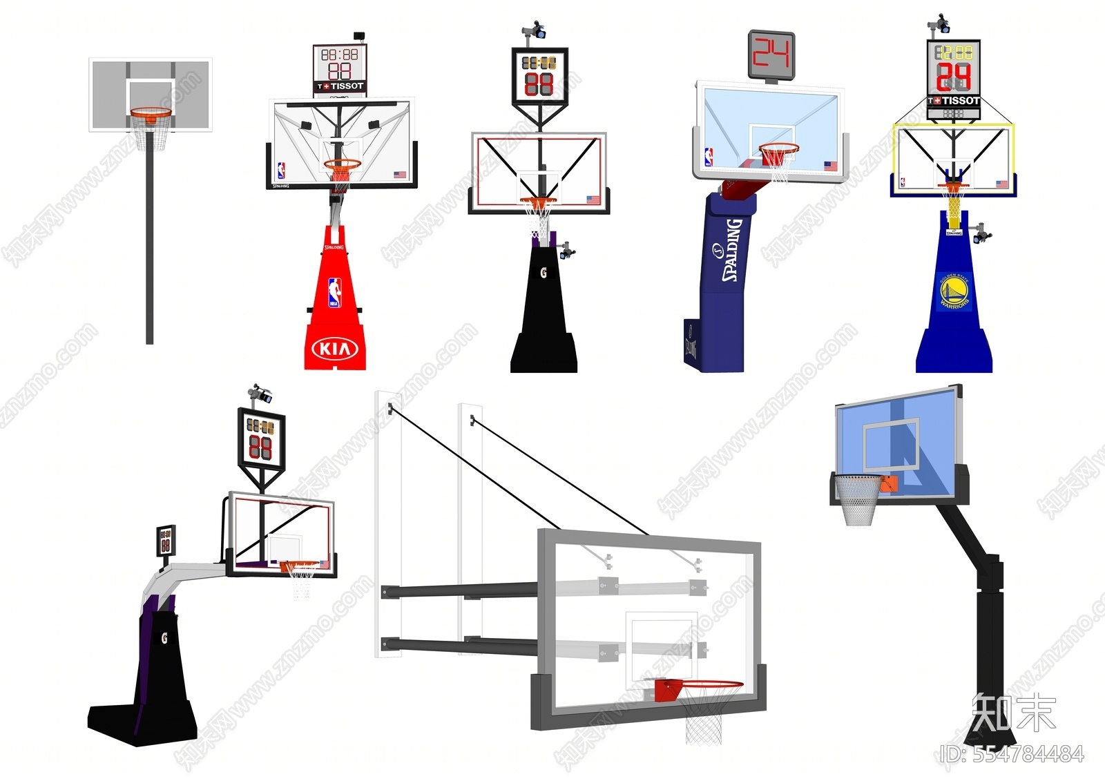 现代风格篮球架SU模型下载【ID:554784484】