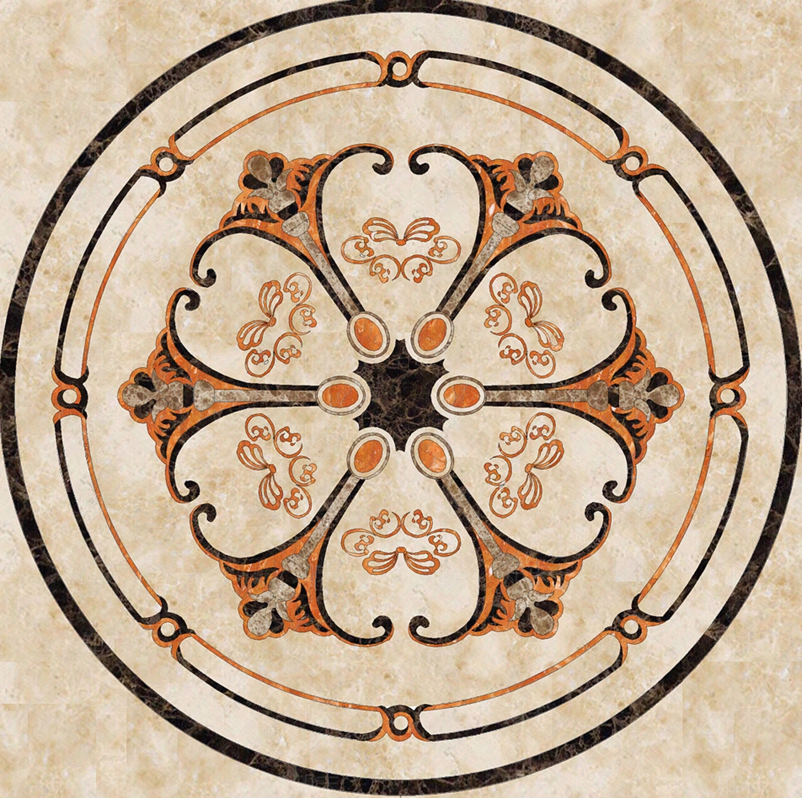 圆形大理石拼花贴图下载【ID:754843633】