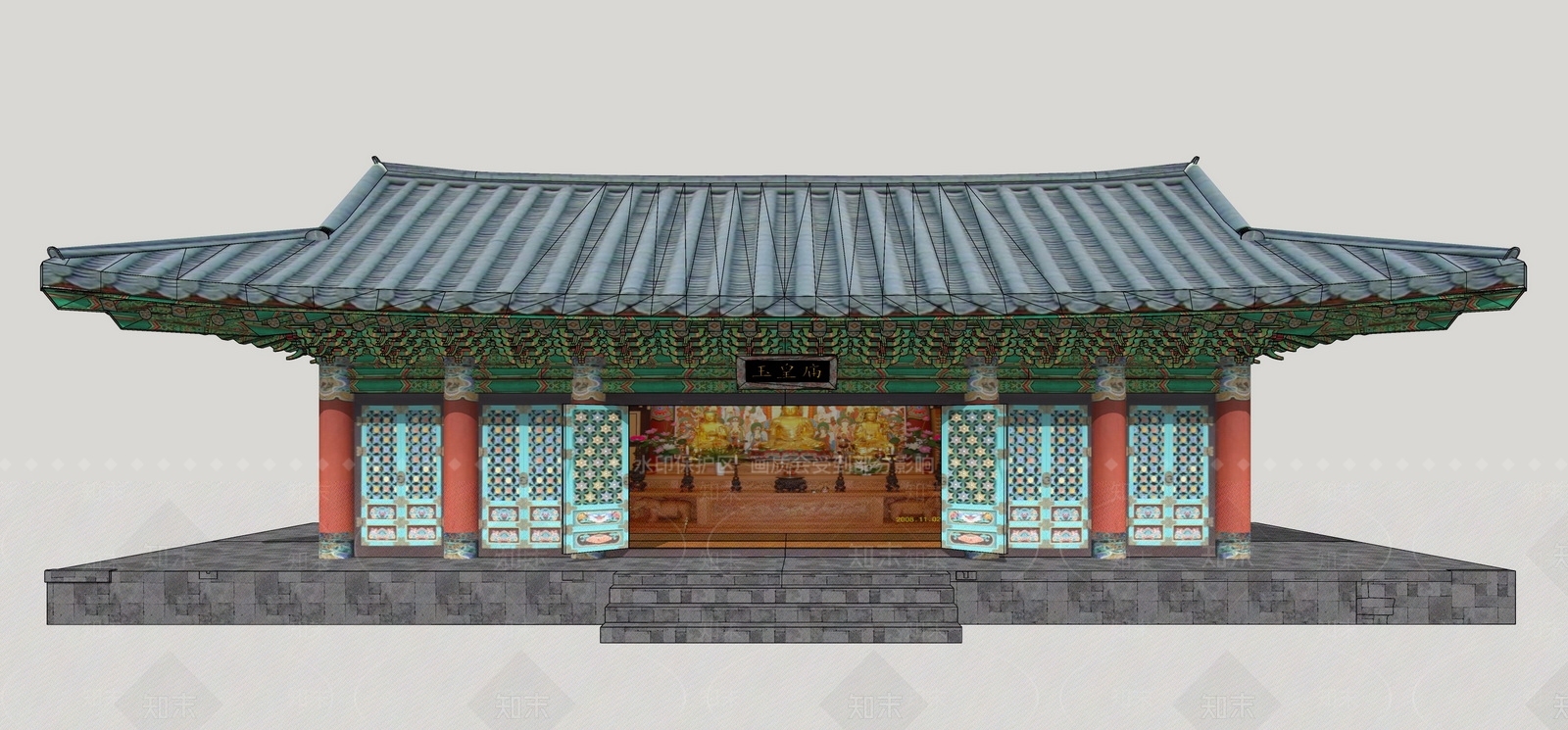 中式风格寺庙SU模型下载【ID:354870708】