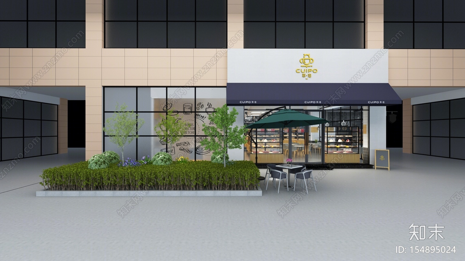 北欧面包奶茶店3D模型下载【ID:154895024】