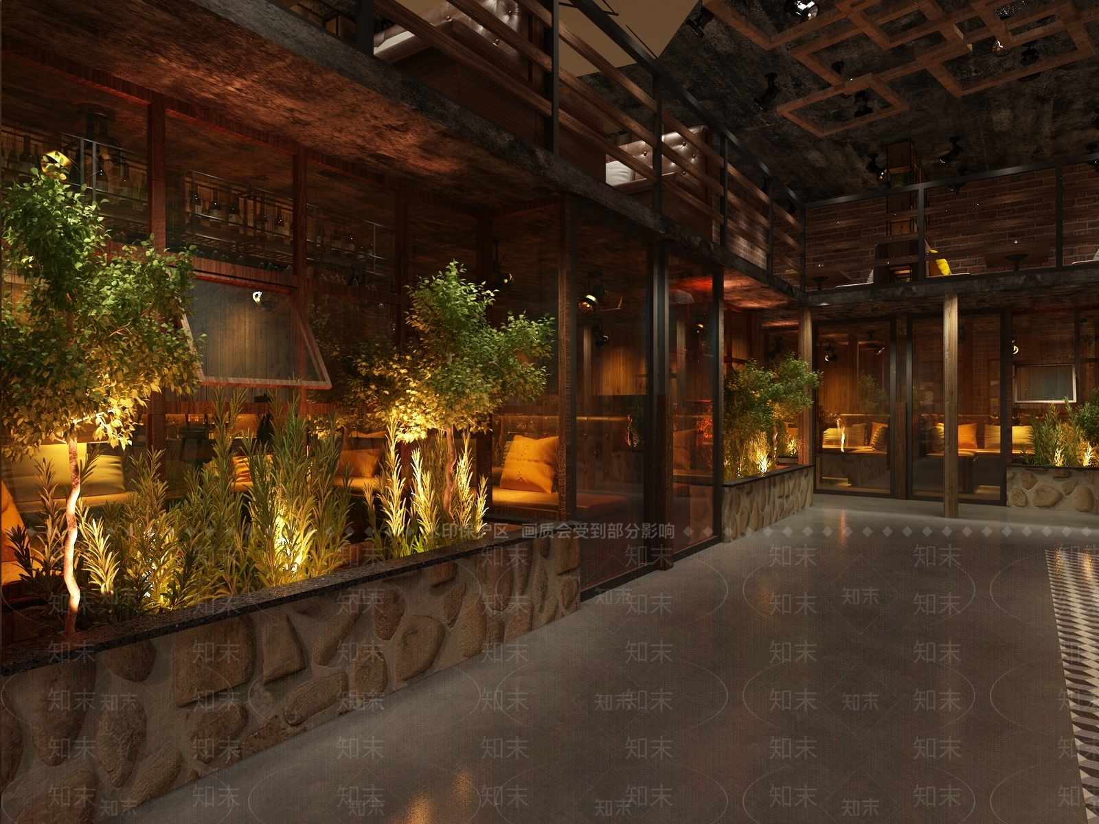 工业风茶餐厅3D模型下载【ID:1221899877】