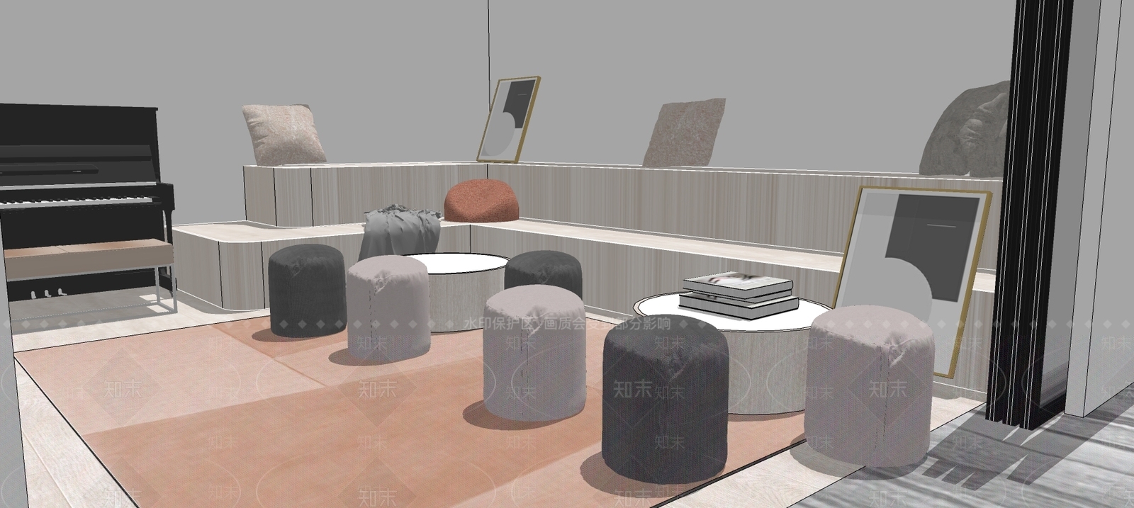 现代风格儿童玩具房SU模型下载【ID:454912650】