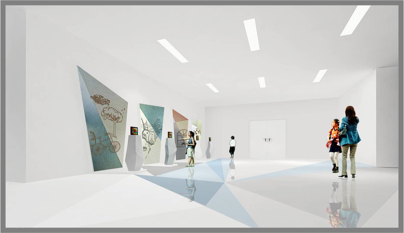 智慧教育体验馆展厅展览馆室内设计cad施工图下载【ID:754914694】