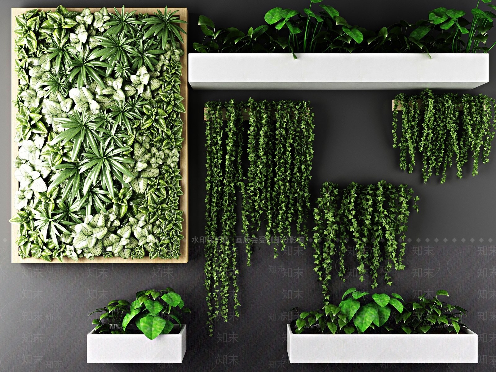 北欧植物盆栽3D模型下载【ID:454918200】