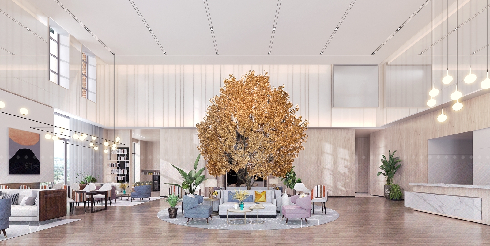 现代售楼大厅3D模型下载【ID:454924210】