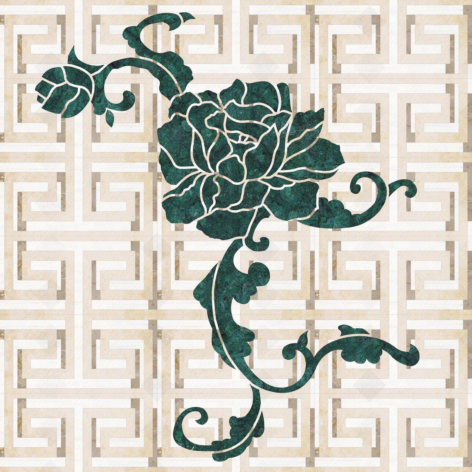 新中式大理石拼花贴图下载【ID:554923189】