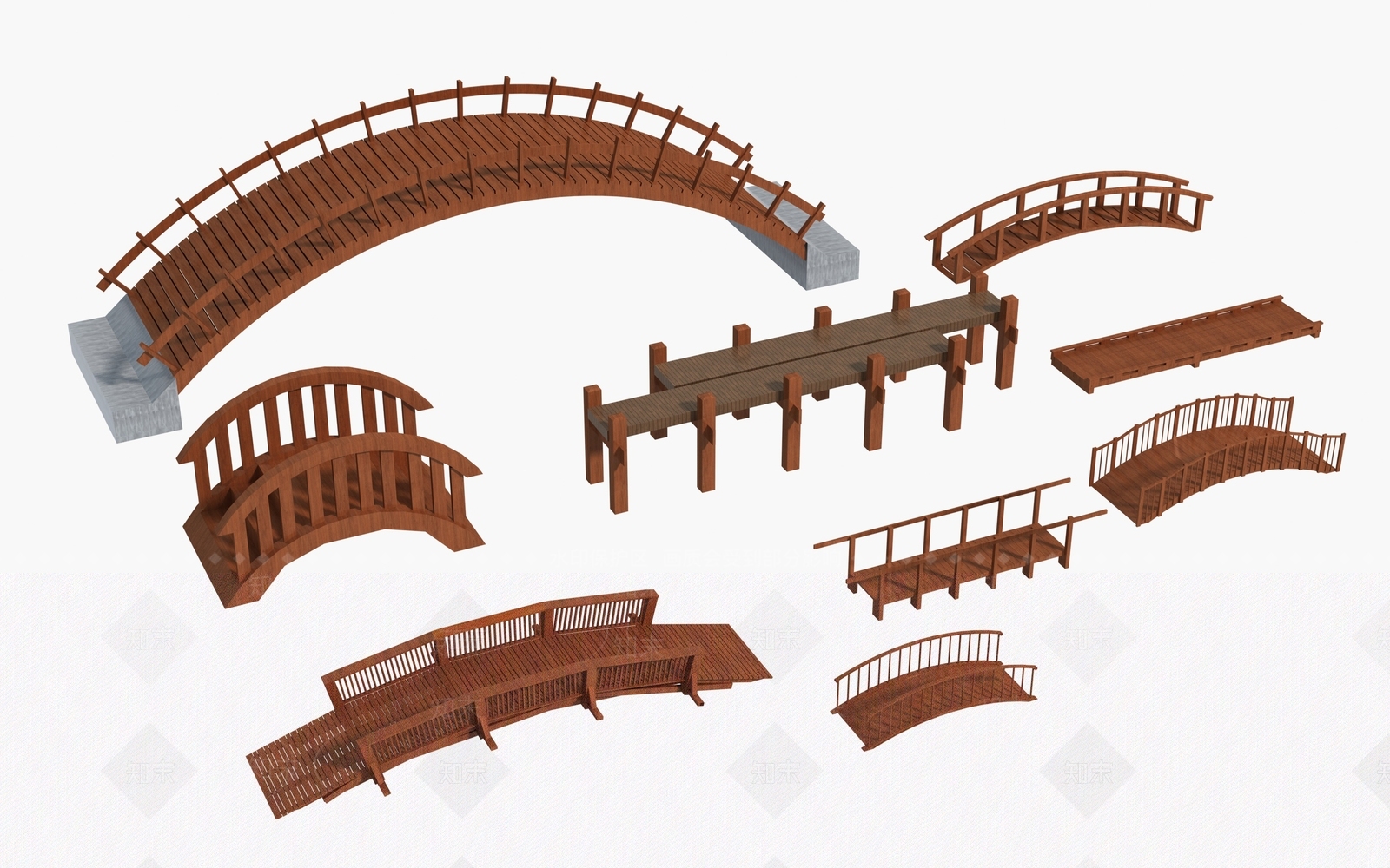 中式桥3D模型下载【ID:454957718】