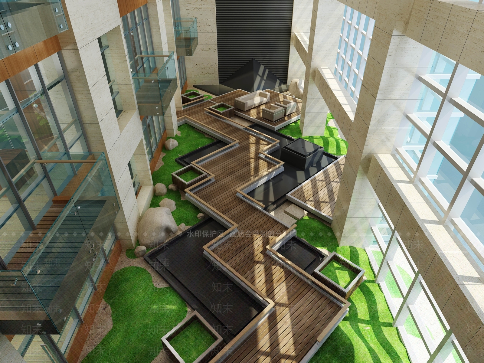 现代空中花园3D模型下载【ID:554961402】