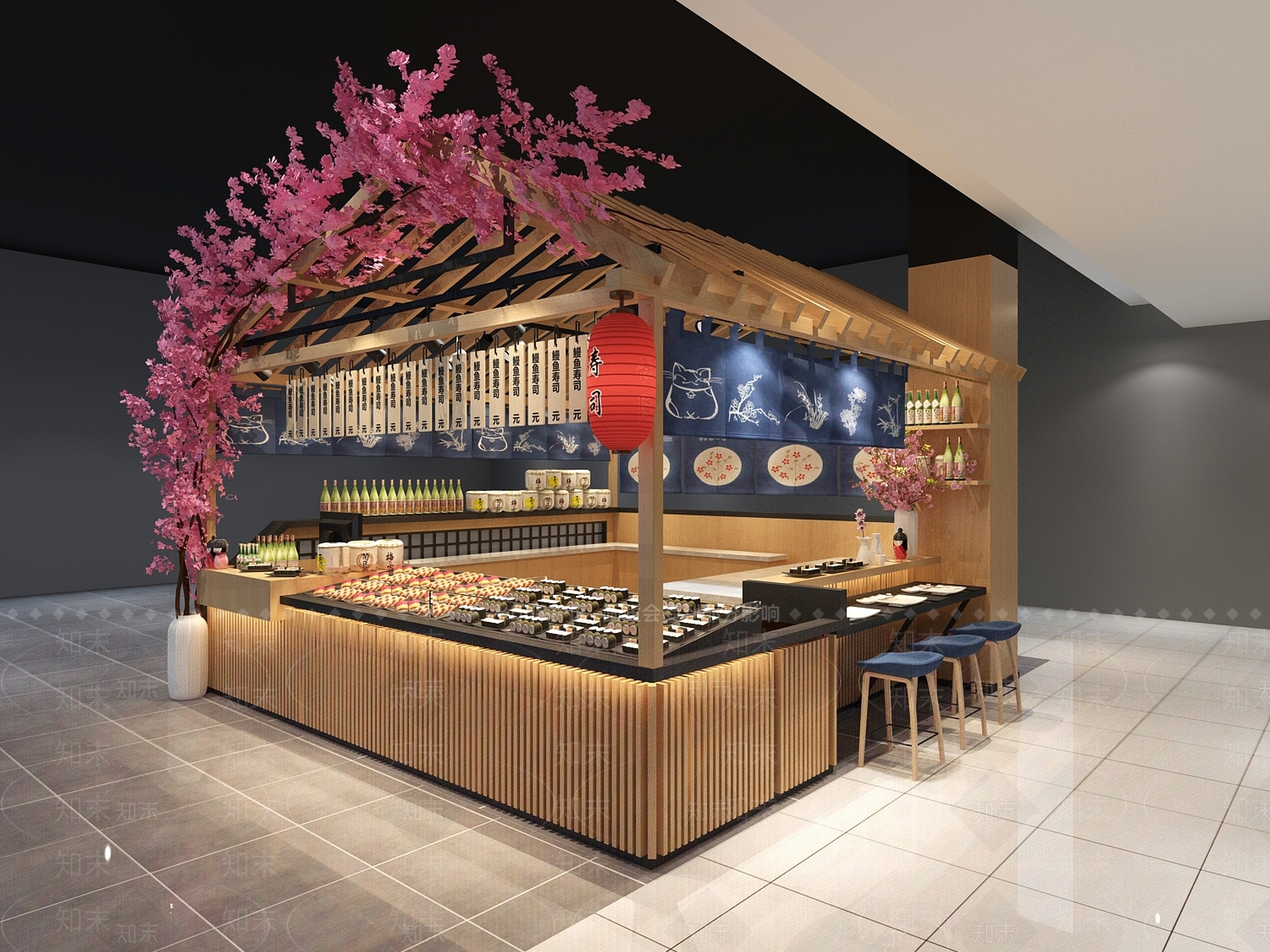 日式寿司店3D模型下载【ID:454969872】