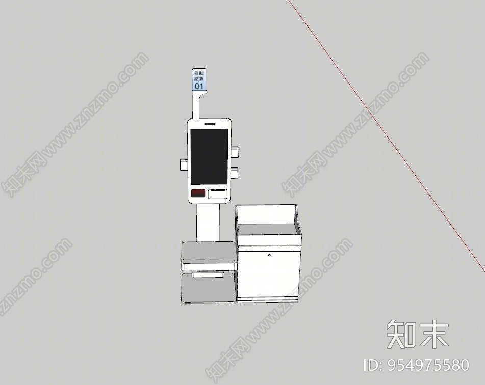 现代风格ATM取款机SU模型下载【ID:954975580】