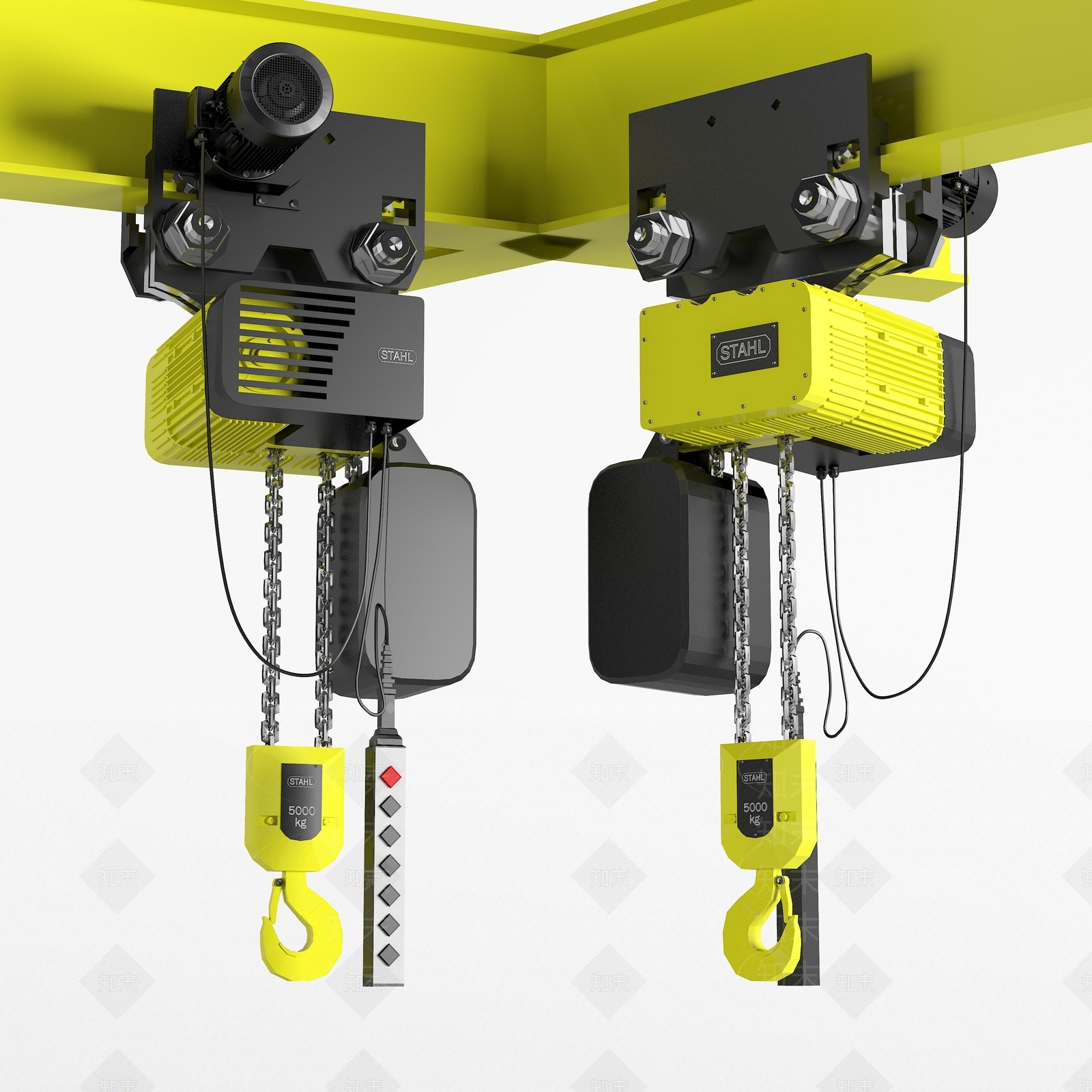 现代电动葫芦塔吊3D模型下载【ID:955007913】