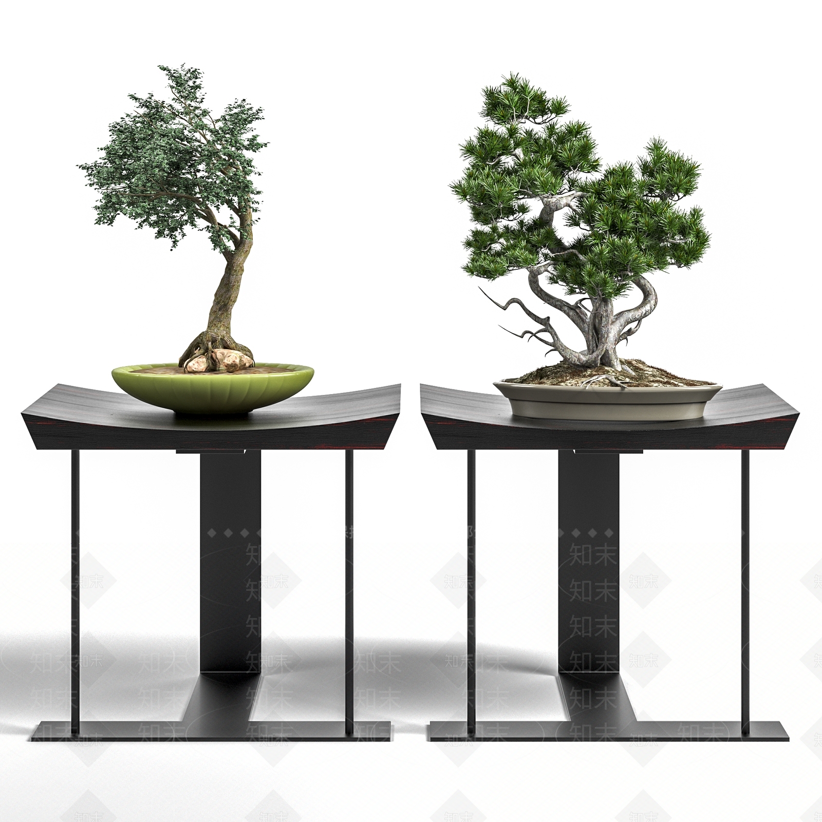 新中式盆栽3D模型下载【ID:355012863】