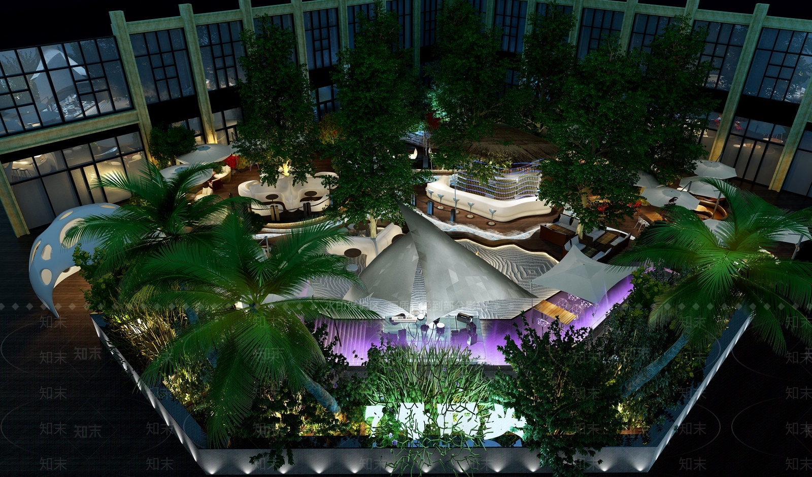 现代室外花园酒吧3D模型下载【ID:455034460】