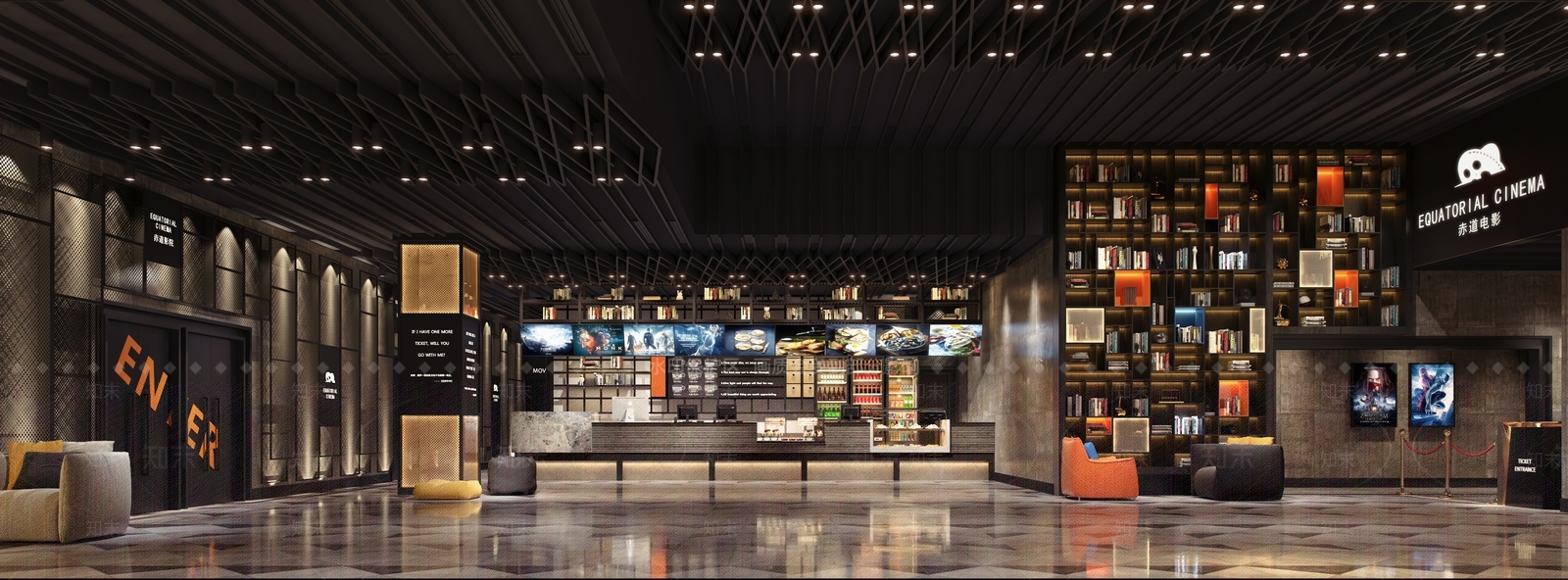 工业风格电影院3D模型下载【ID:555049100】