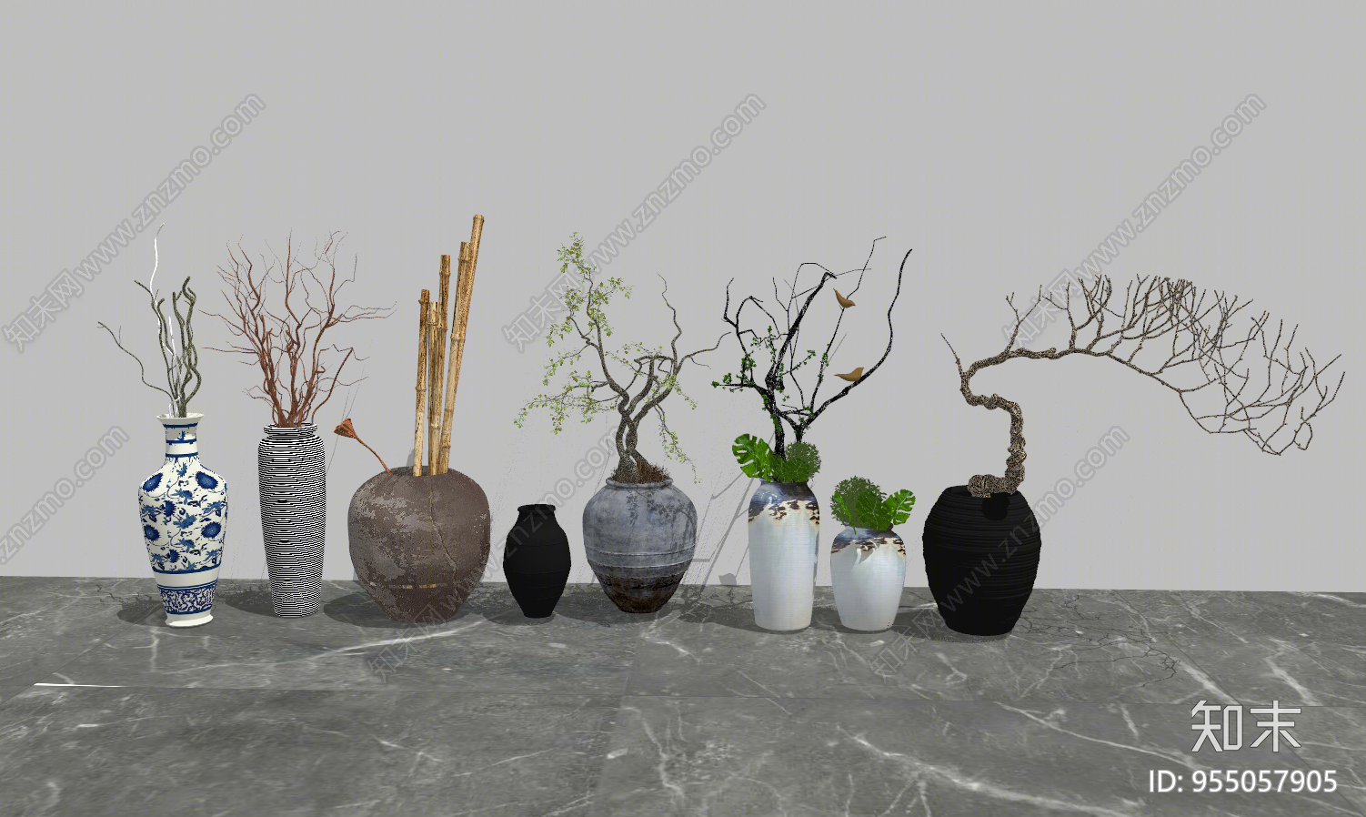 新中式花瓶干枝盆栽花架树枝树干su模型 Id 知末su模型网 新中式花瓶干枝盆栽花架树枝树干su模型 Id 知末su模型网