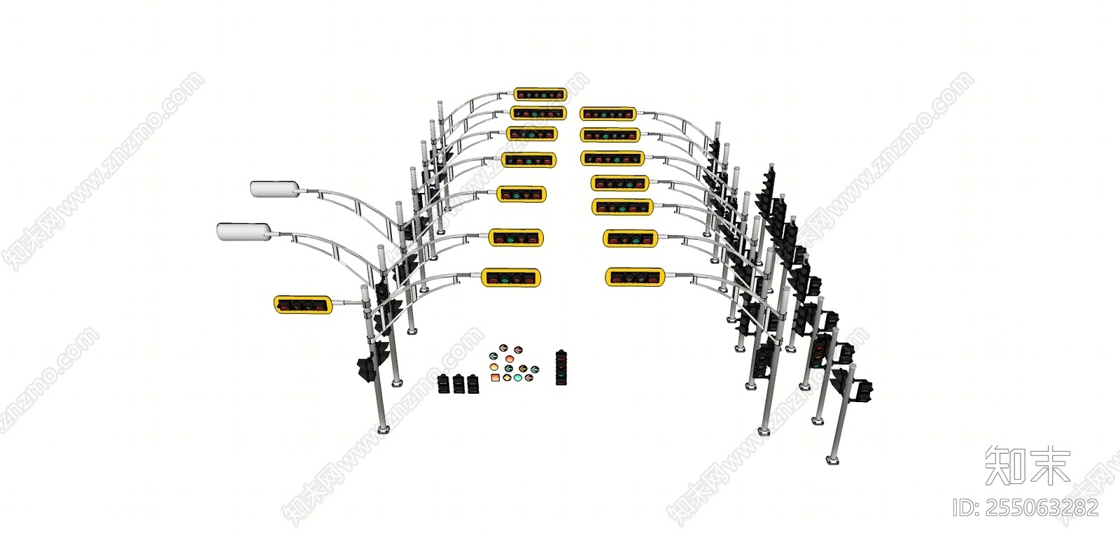 现代风格交通信号灯SU模型下载【ID:255063282】