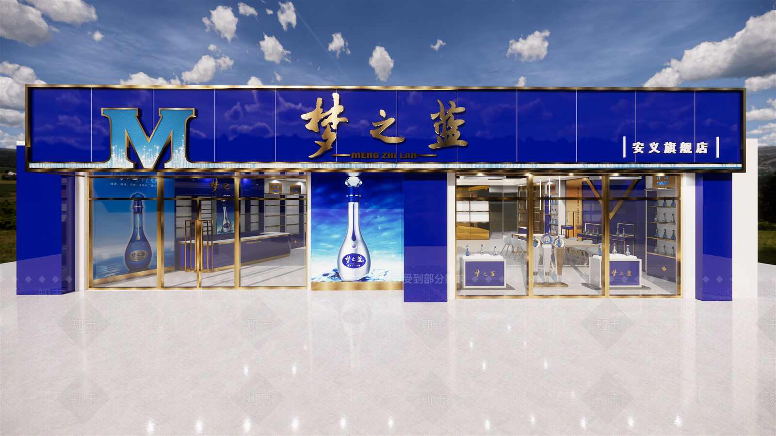 现代风格专卖店商场大厅SU模型下载【ID:155091293】