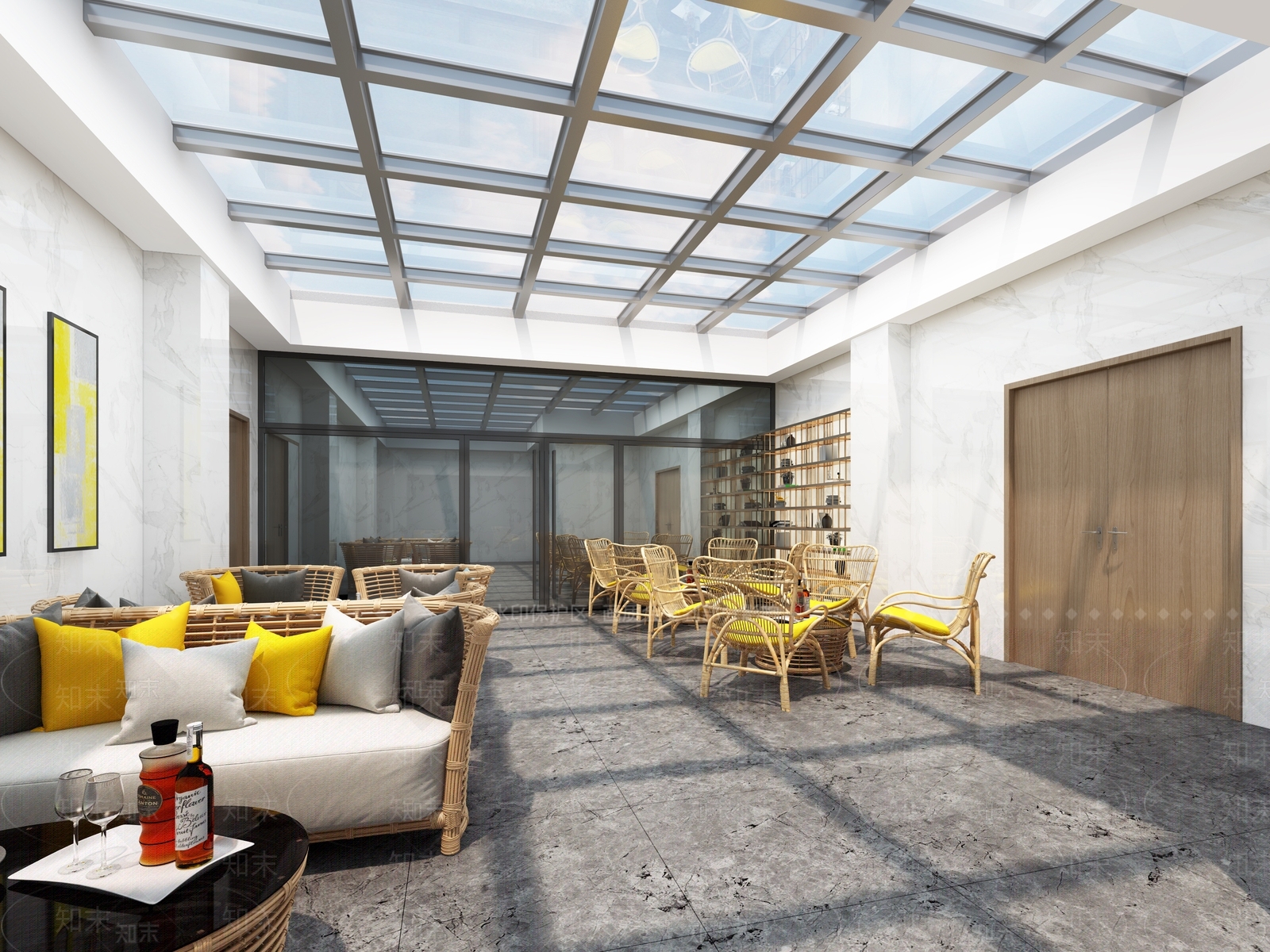 现代户外露台3D模型下载【ID:955135278】