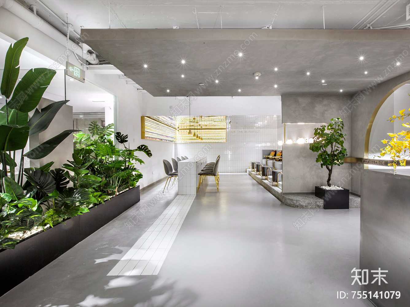 ins轻奢风网红美容施工图下载【ID:755141079】