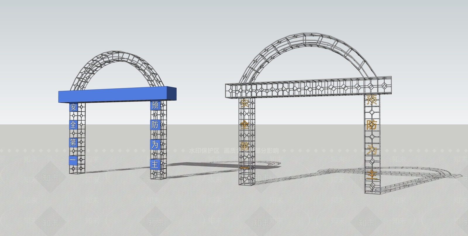 现代风格标准厂房SU模型下载【ID:855151055】