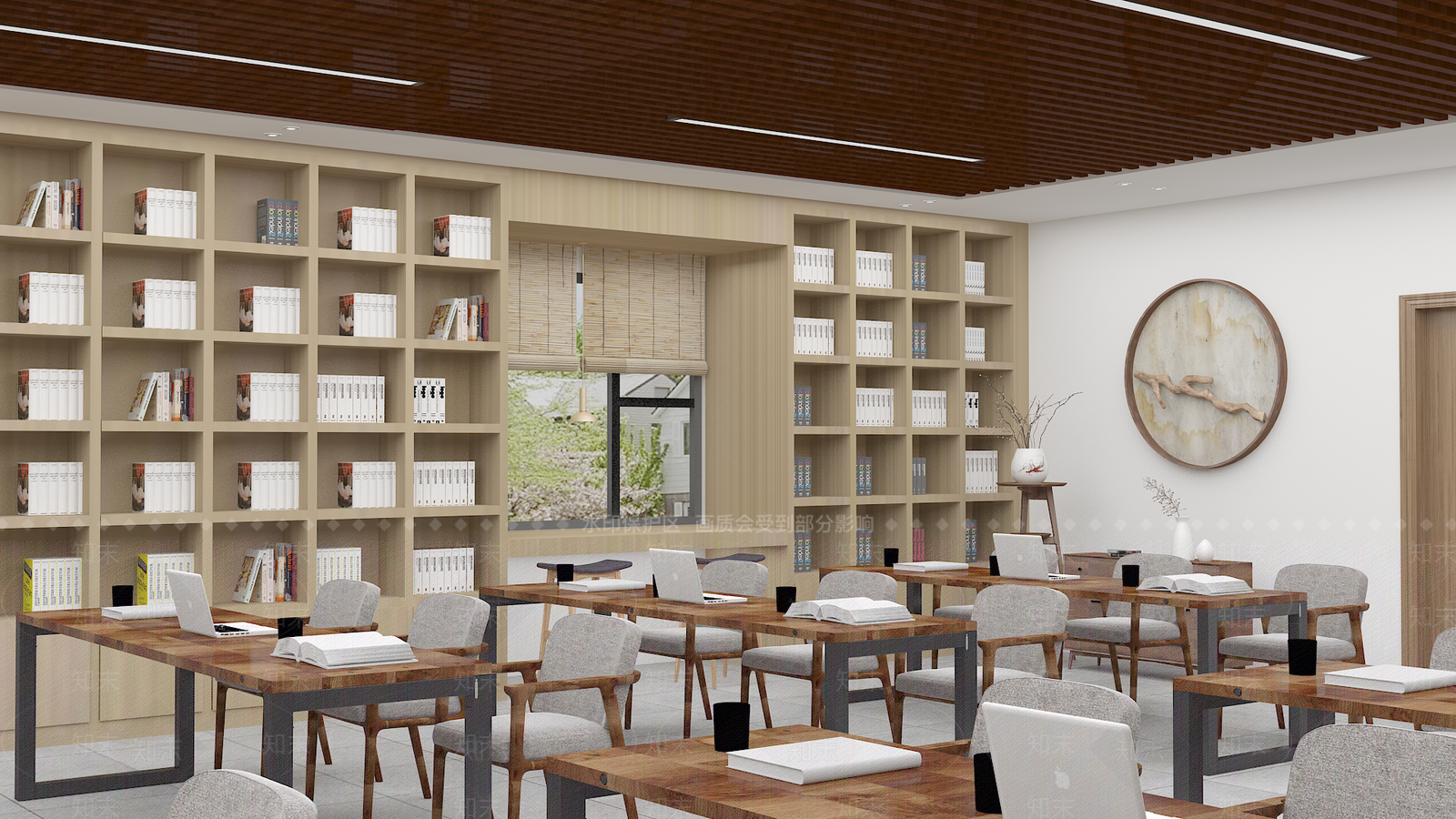 现代风格图书馆3D模型下载【ID:855188238】