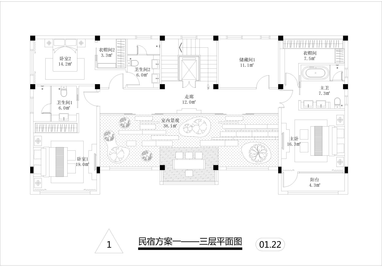 房山自建三层民宅平面设计方案施工图下载【ID:555196495】