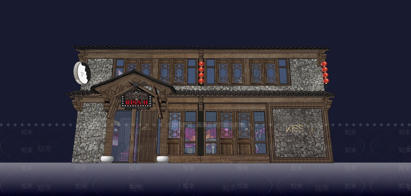 现代风格酒吧SU模型下载【ID:755254487】